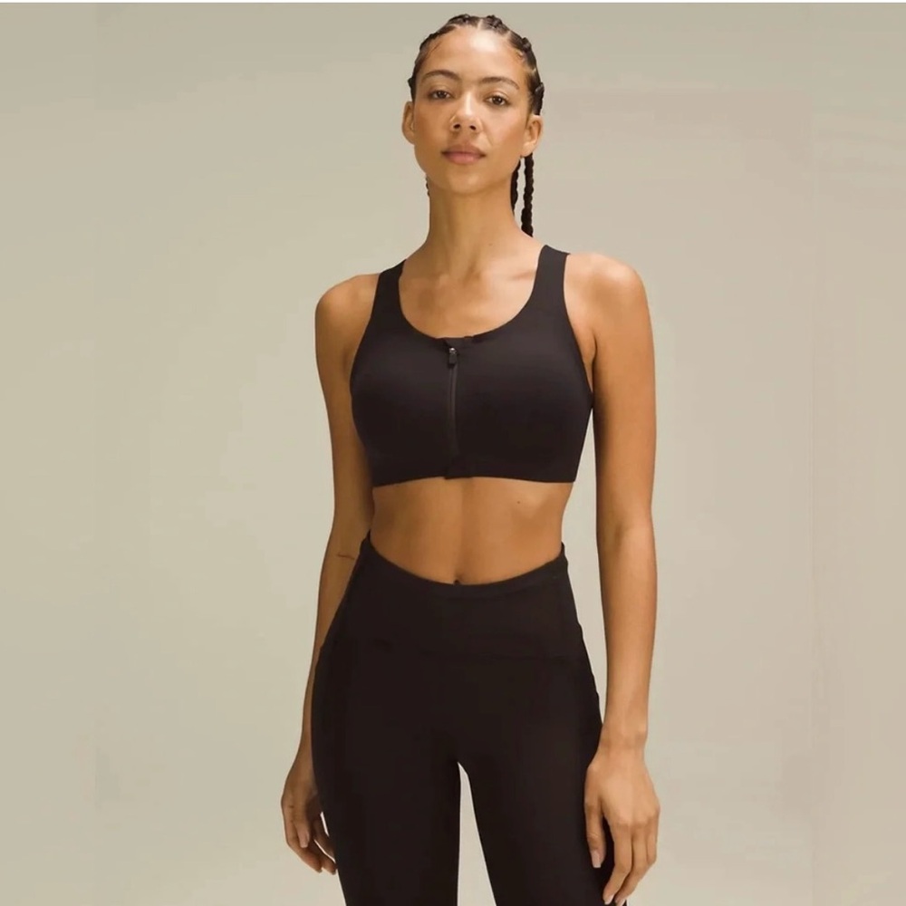 lululemon Enlite NWT Black Zip Front Bra 34A